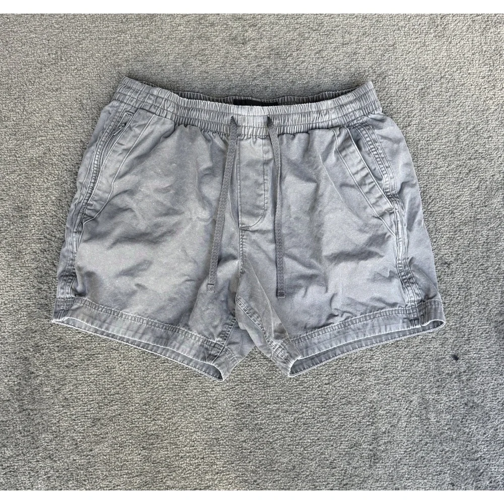 Abercrombie & Fitch Mens Gray Cotton Drawstring Pull On Shorts Size M 128T0223